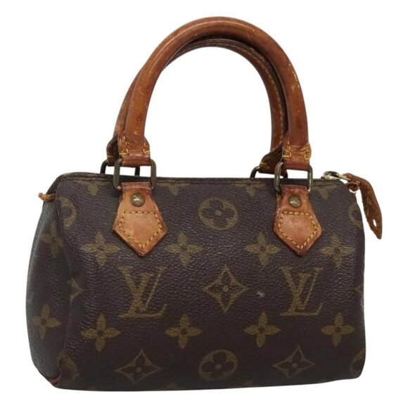 LOUIS VUITTON Monogram Mini Speedy Hand Bag M41534 LV Auth BD1956 - Picture 1 of 16